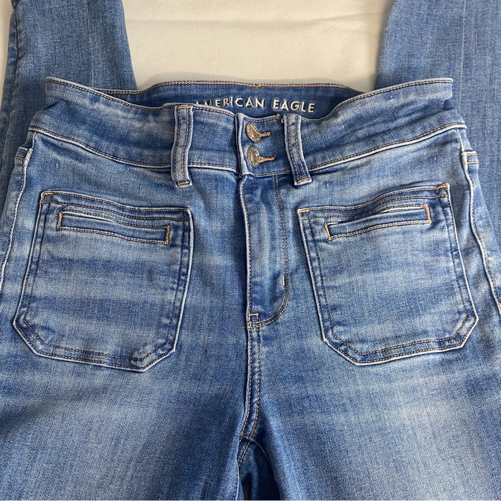 American Eagle Jeans Sz 6 Next Level Stretch High-Waisted Jegging Skinny - Picture 5 of 16